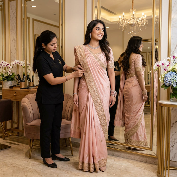 Indulgent 30-Minute Saree Draping at The Qalm Spa & Salon, Indore Marriott Hotel