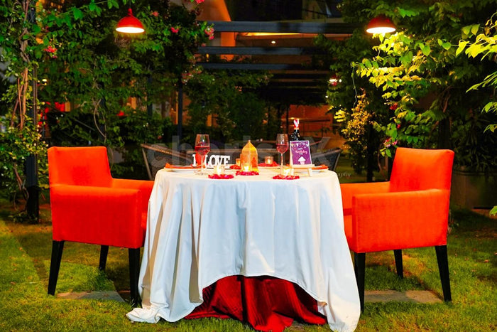 Couple's Outdoor Dining at Hyatt