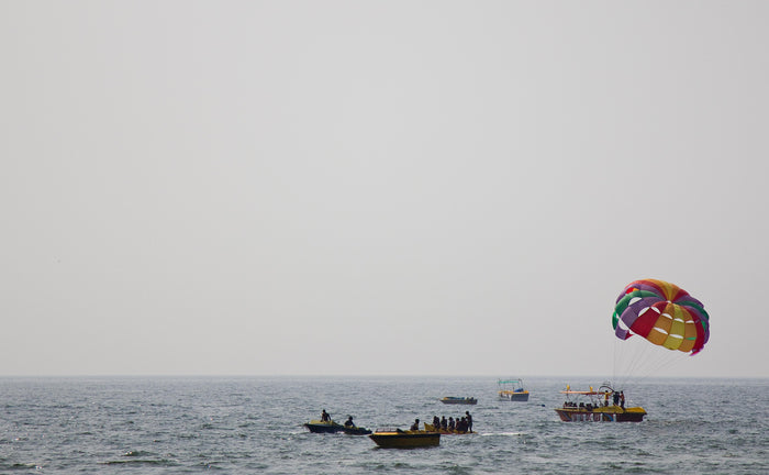 Parasailing at Vagator Beach, North Goa