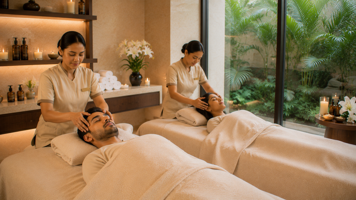 Soothing One-Hour Couple Swedish Massage at Meghavi Wellness Spa - Renaissance Hotel - Ahmedabad