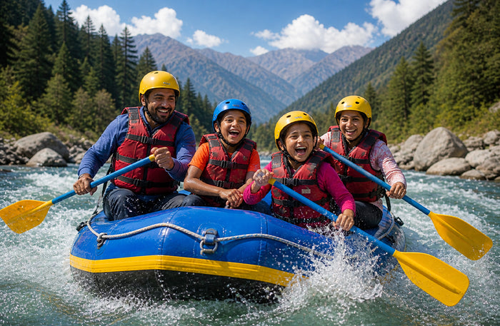 Breathtaking Himalayan Family Boating Experience on the Beas River, Manali
