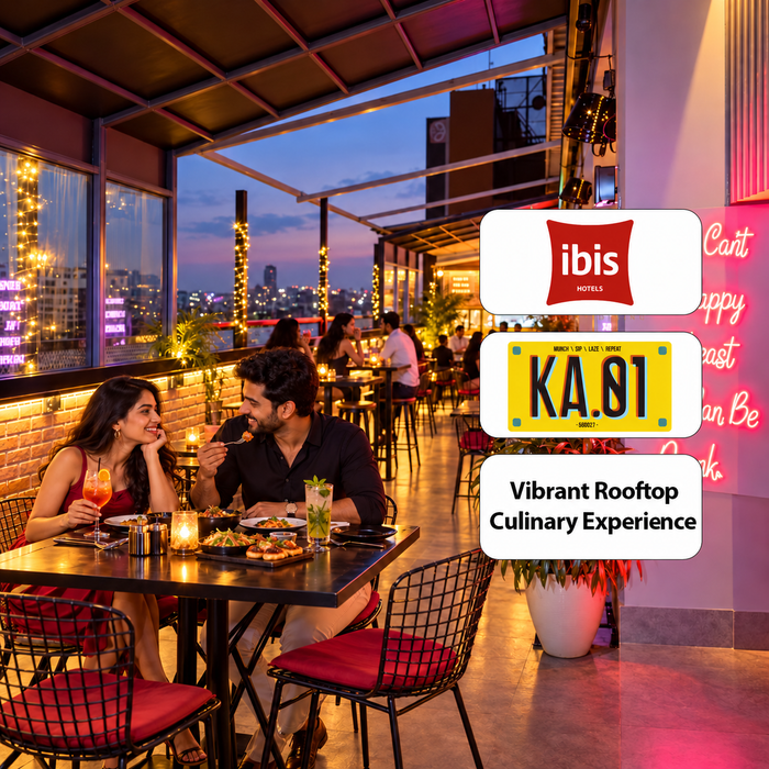ibis Bengaluru City Centre - Vibrant Rooftop Dining for Two at KA.01