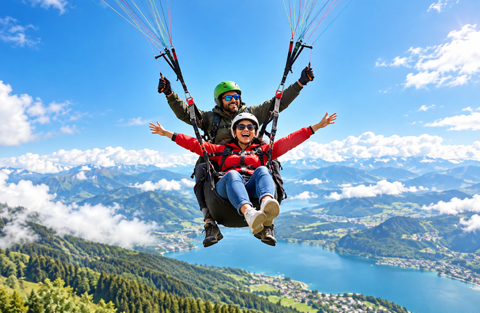Breathtaking Tandem Paragliding Experience Over Jim Corbett with Himalayan Views