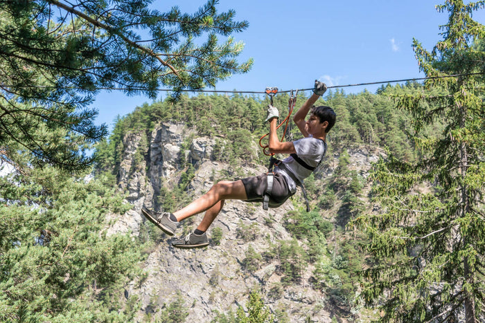 Ziplining at Kikar Lodge, Punjab