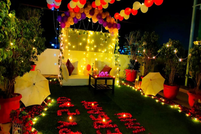 Whimsical Cabana Rooftop Dinner
