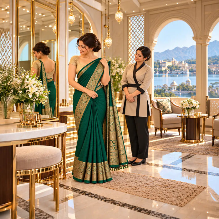 Elegant 30-Minute Saree Draping at Zivaya Spa – Wyndham Grand, Udaipur