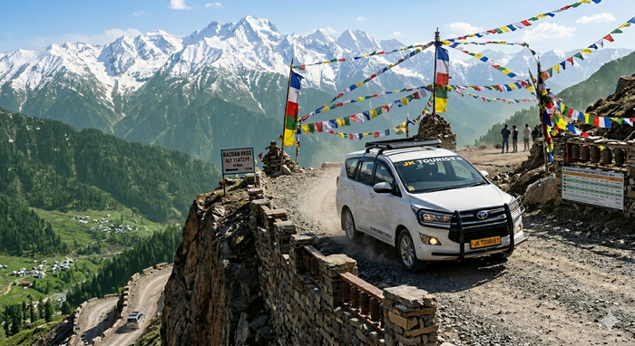 Private Full-Day AC Sedan Car Rental with Sightseeing in Srinagar