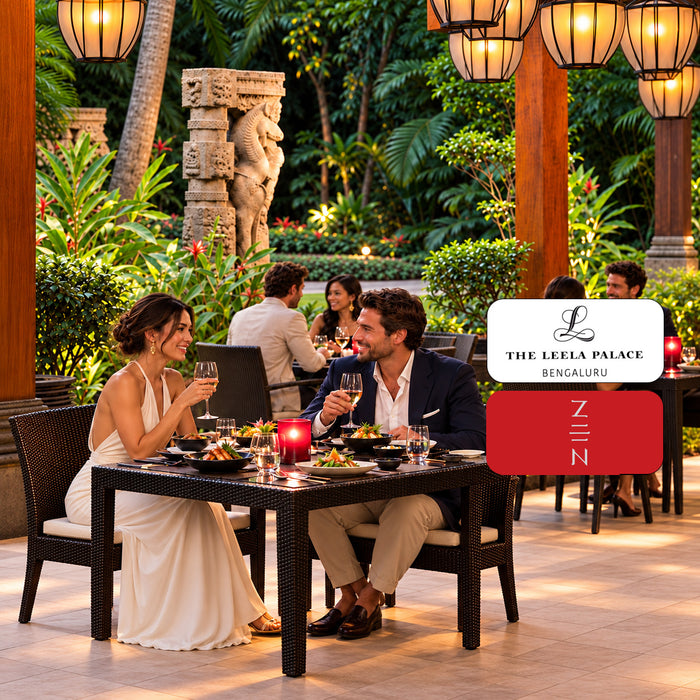 The Leela Palace Bengaluru - Oriental Signature Set Menu Dining Experience for Two at ZEN