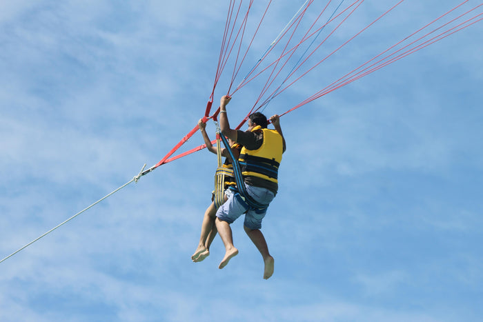 Parasailing in Mandarmani, West Bengal