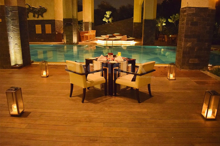 Poolside Dinner by Taj