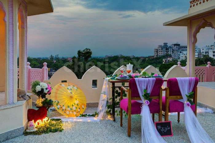 Romantic open air dinner