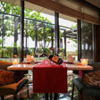 Indoor candlelight dinner at Dilli 32, The Leela Ambience Convention Hotel, Delhi