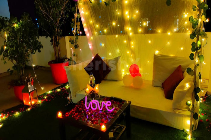 Whimsical Cabana Rooftop Dinner