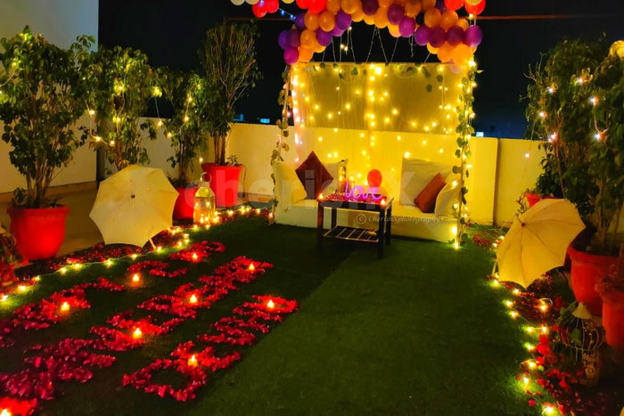 Whimsical Cabana Rooftop Dinner