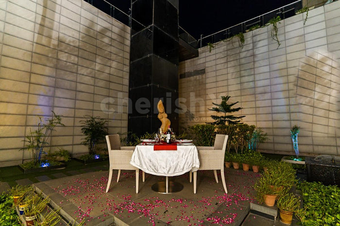 Private open air garden dinner at Radisson