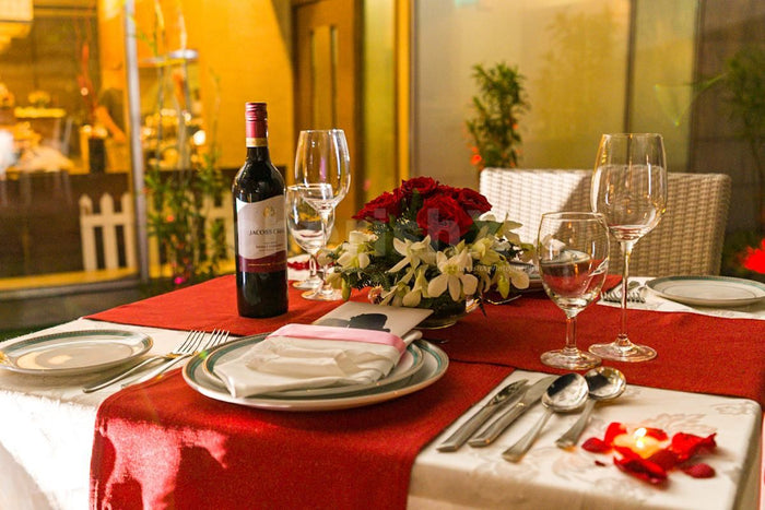 Private open air garden dinner at Radisson