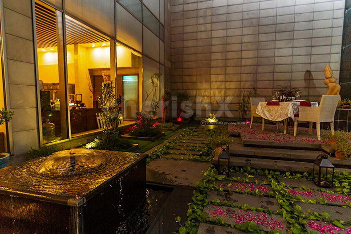 Private open air garden dinner at Radisson
