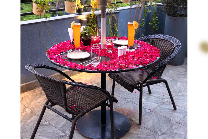 Rooftop Romatic Candle Light Dinner At Mango Suites