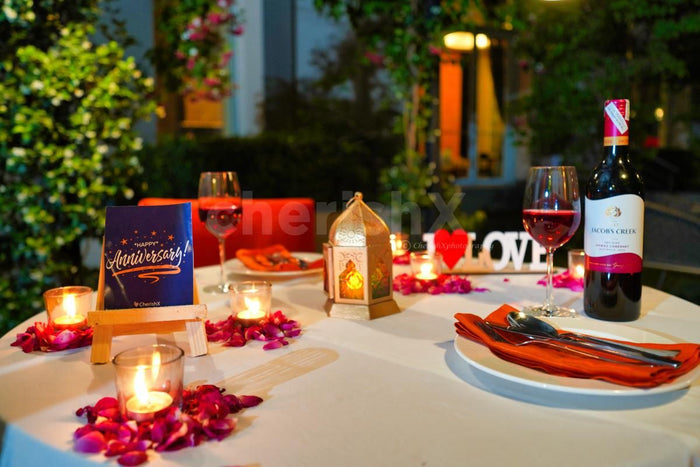 Couple's Outdoor Dining at Hyatt