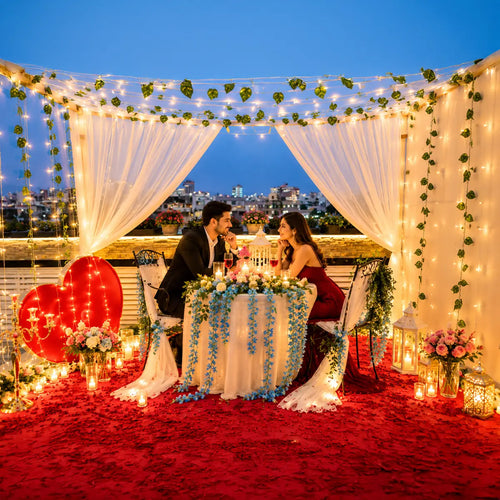 Private Three-Course Rooftop Cabana Dining Experience for Two at Hotel Royal GM Plaza Jaipur
