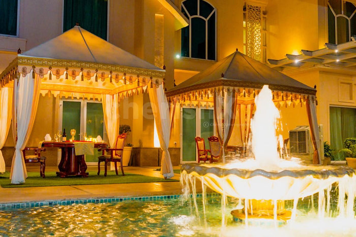Fountain Side Gazebo Dining by The Umrao