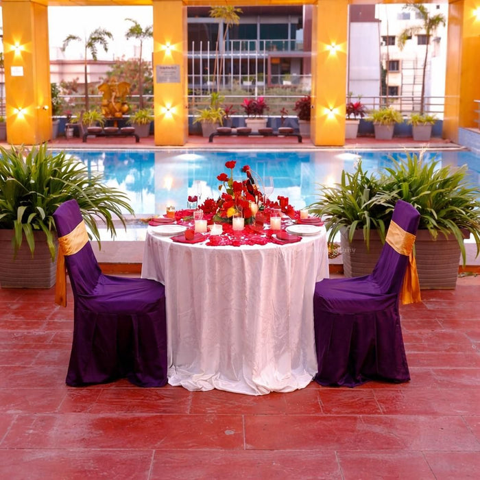 Romantic Poolside Candlelight Dinner At The Plaza