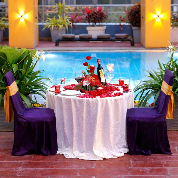 Romantic Poolside Candlelight Dinner At The Plaza