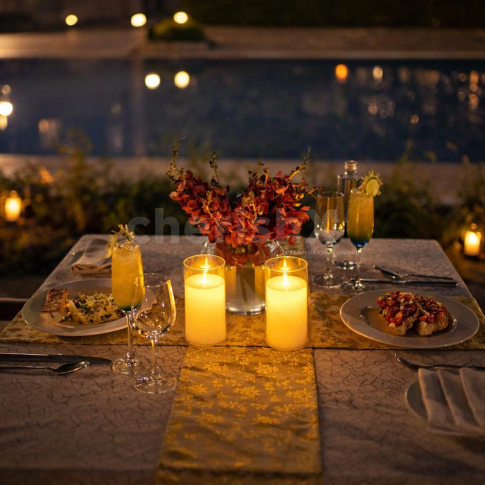 Romantic Poolside Dining by Hyatt Regency