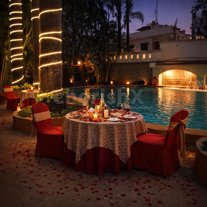 Candlelight Dinner at Poolside