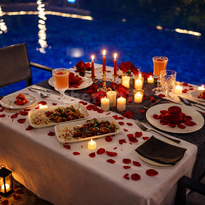 Poolside Romantic Candlelight Dinner at Marriott
