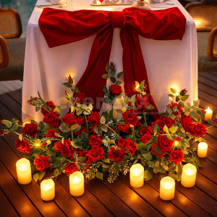 Serene Poolside Candlelight Date at Holiday Inn