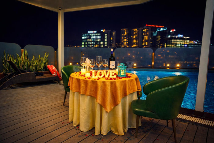 Moonlit Poolside Dinner at Country Inn