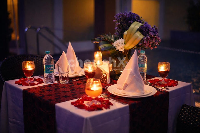 Rooftop Poolside Candlelight Dining by Fortune