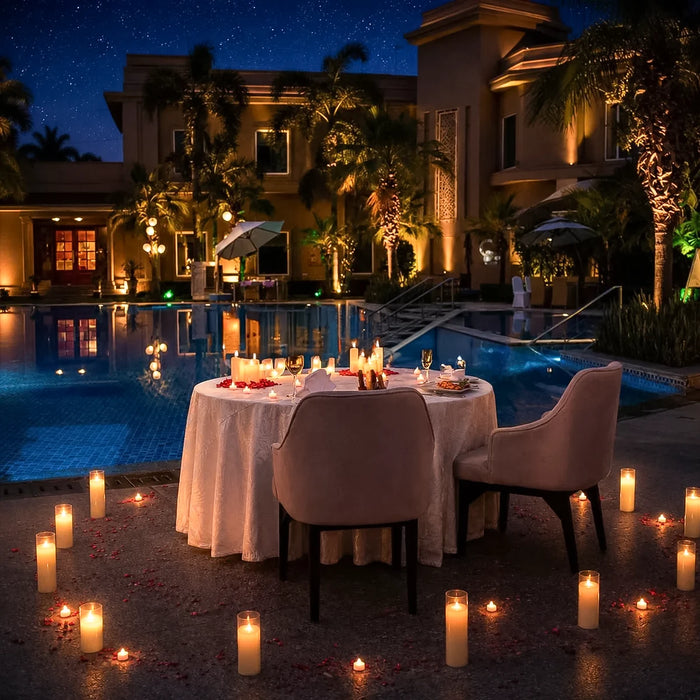 Memorable Poolside 3-Course Candlelight Dinner for Two at Umrao Delhi NCR