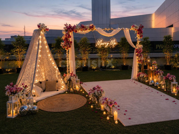 Boho Bliss Proposal Dinner at Ramada