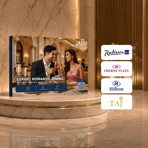 Luxury Romantic Dining Gift Box For Two - Choose from Leela, Hyatt, Radisson, Hilton & 400+ Signature Restaurants Across India