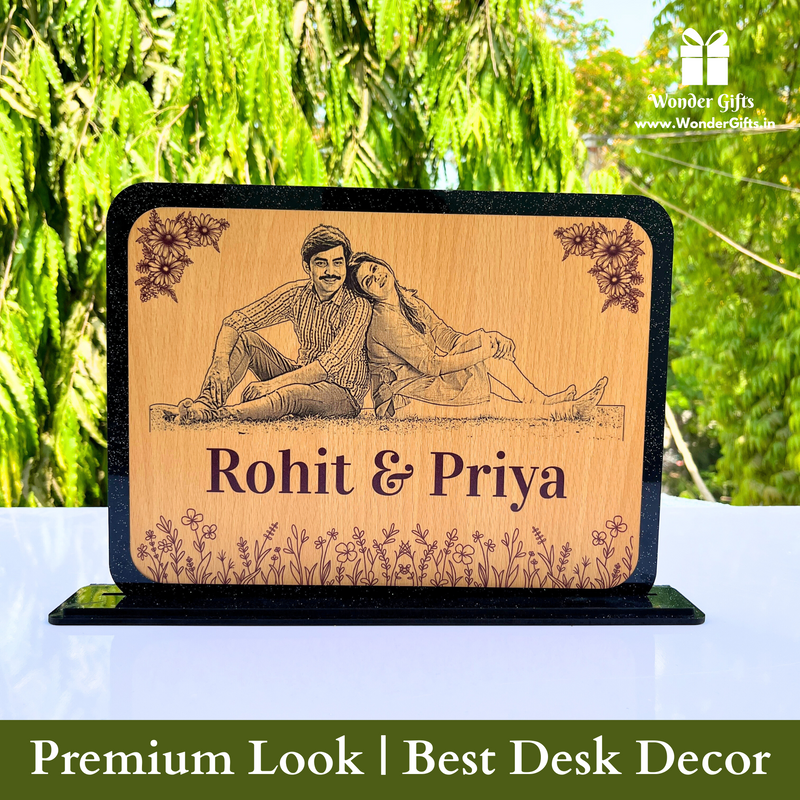 Personalised Wooden Photo Frame | 12 x 9 Inches | FLAT 10% OFF on Prepaid Orders