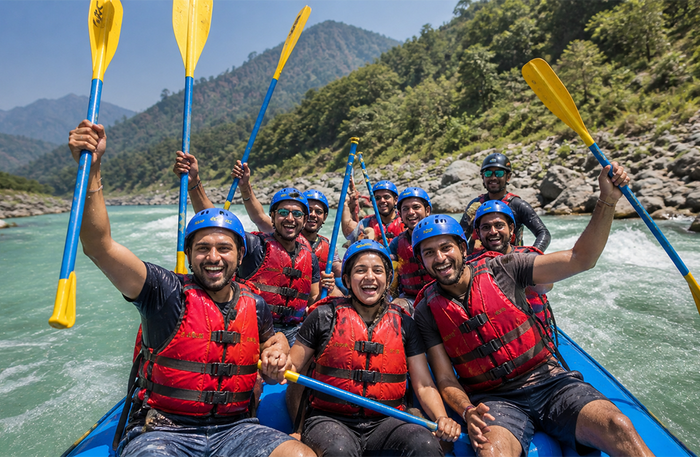 Premium 12km River Rafting Experience with Drone Coverage and Video in Rishikesh