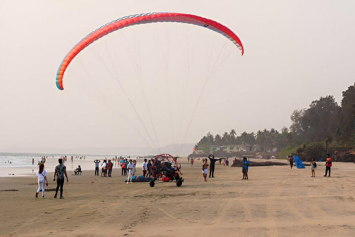 Power Paragliding at Arambol Beach, Goa