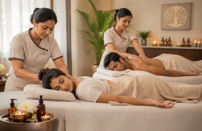 Relaxing One-Hour Couple Swedish Massage at Meghavi Wellness Spa - The Landmark Group - Faridabad