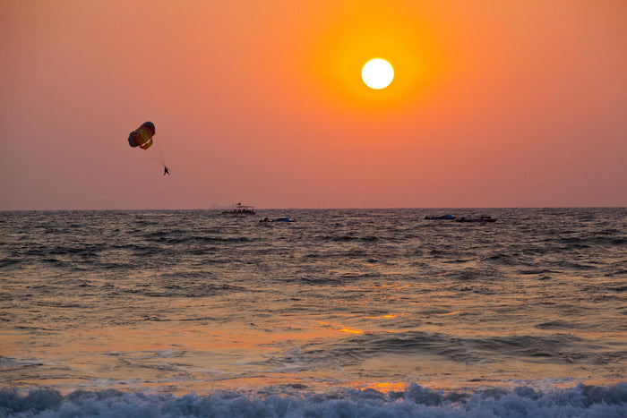 Parasailing at Vagator Beach, North Goa
