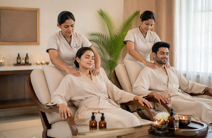 Relaxing One-Hour Couple Swedish Massage at Meghavi Wellness Spa - The Landmark Group - Faridabad