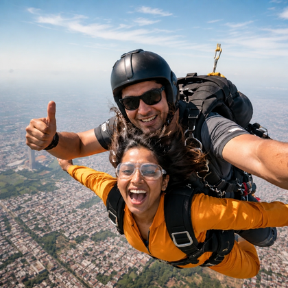 Ultimate Tandem Skydiving Experience in Delhi with High-Speed Free-Fall Thrill