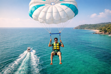 Thrilling Parasailing Experience in Port Blair