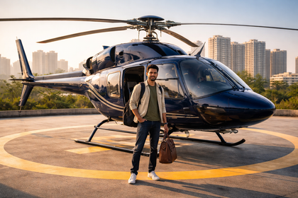 Panoramic 10-Minute Shared Helicopter Ride Above Pune Skyline with Photoshoot