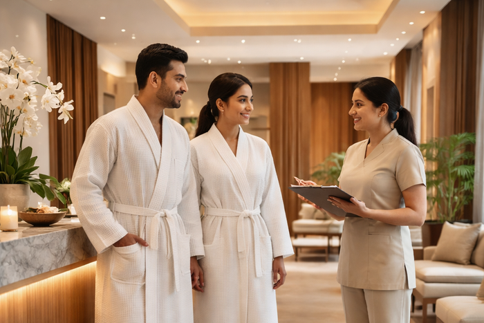 Relaxing 90-Minute Couple Massage at Four Fountains Spa - Rahatni - Pune