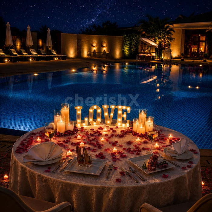 Poolside Dining by Umrao