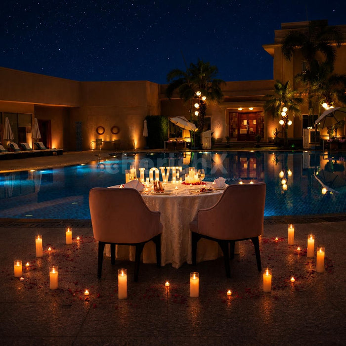Poolside Dining by Umrao