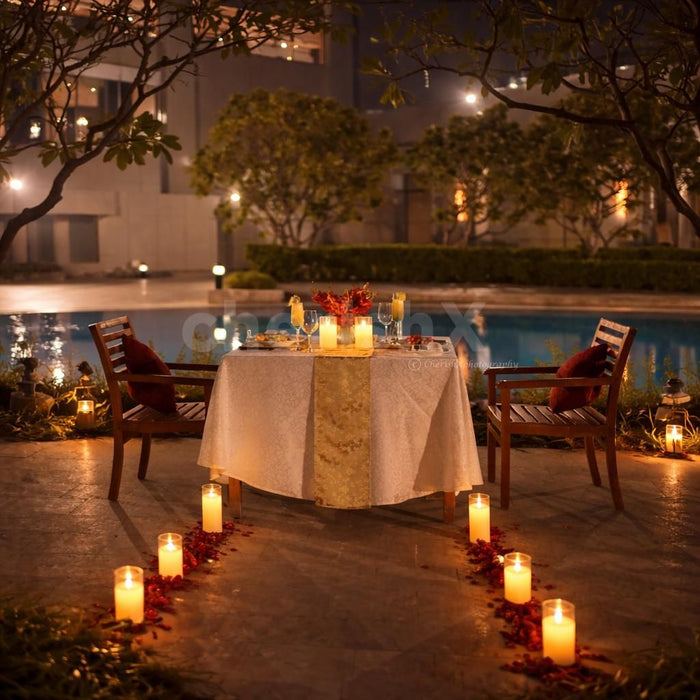 Romantic Poolside Dining by Hyatt Regency