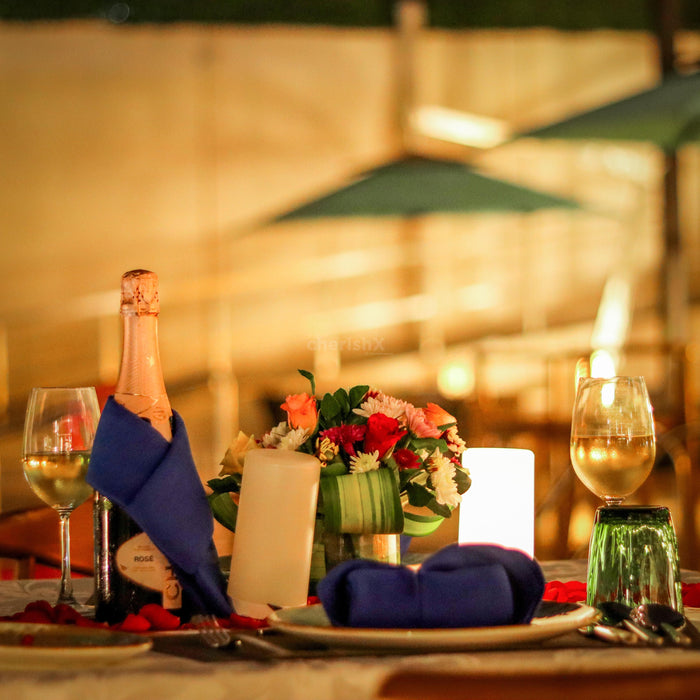 By the Blue Poolside Dining by Grand Mercure Bangalore